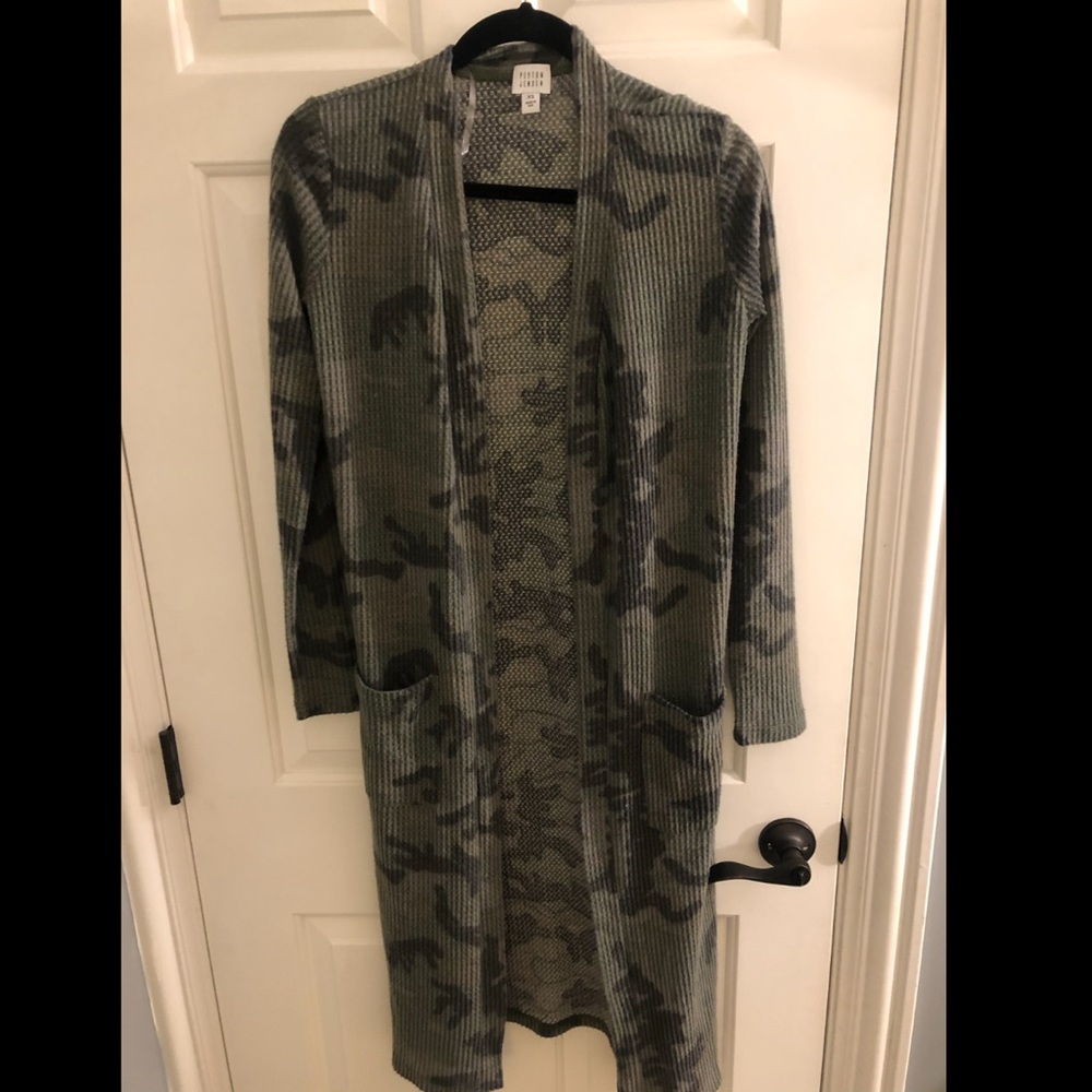 Peyton Jenson Camo Duster Cardigan